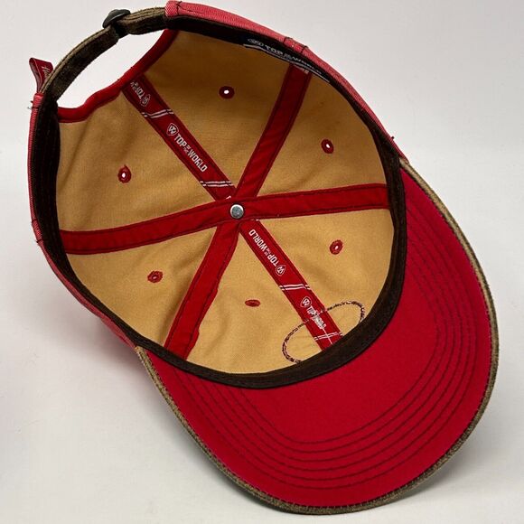 Nebraska Cornhuskers Dad Hat Baseball Cap UNL University Huskers Strapback Red - Picture 4 of 9